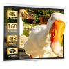 72 inch 4:3 HD Manual Pull Down Projector Screen, Wall or Ceiling Mountable Movie Projection Screen for Home Theater Office Game view 1