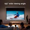 72 inch 4:3 HD Manual Pull Down Projector Screen, Wall or Ceiling Mountable Movie Projection Screen for Home Theater Office Game view 4
