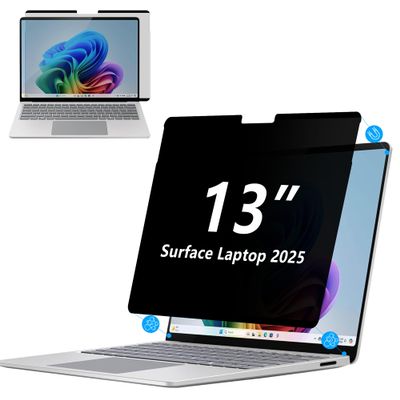 Adeway Magnetic Privacy Screen for Surface Laptop 13 inch (2025), Anti-Glare, 30 Side View Protection, Washable & Reusable Privacy Filter, Bubble-Free Installation