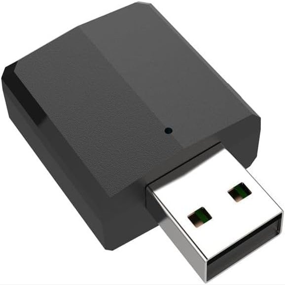 USB Bluetooth 5.0 Adapter, 3-in-1 Receiver and Transmitter, Portable Mini Audio Adapter Transmitter Receiver with 2X 3.5mm Digital Audio Cable for PC/Headphone/TV/Car