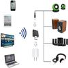 USB Bluetooth 5.0 Adapter, 3-in-1 Receiver and Transmitter, Portable Mini Audio Adapter Transmitter Receiver with 2X 3.5mm Digital Audio Cable for PC/Headphone/TV/Car view 4