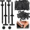 100PCS Nylon Universal Cable Tie Buckle - Multifunctional Nylon Zip Ties With Pin & Button Design - Plastic Cable Ties Tool - Fasteners Car Body UV Resistant Zipties for Car Daily Repair Bumper Clips view 1