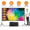 120" Portable Projector Screen with Stand, Foldable & Anti-Crease, HD 4K Movie Screen for Outdoor/Indoor Use, Home Theater, Parties & Business Presentations - Includes Carry Bag view 2