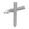 HMFang Watch Band Women's Genuine Leather Butterfly Clasp Simple No Grain Watch Bracelet White 12 13 14 15 16 17mm(Gray-Silver-B1,15mm) view 1