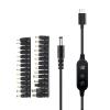 Oxtxuzdm USB C to DC5525 5.5x2 Adapter Cable PD5V-20V 28 Interchangeable Tips for Electronic Devices Power Charging Cord PD100W Interchangeable Plugs Tips view 1
