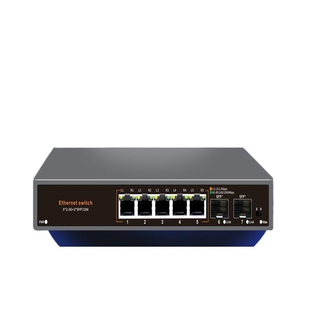 BACODLUL 2.5G None-P-O//E Network Switch 5 8 Port Ethernet Switch with 2 * 10G s-f.p+(K0502WS U/.K Plug)