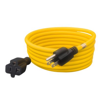 10-Feet 15 Amp Household AC Plug to 20 Amp T Blade Adapter Cable14AWG 10-Foot 15 Amp to 20 Amp Plug Adapter Cord Nema 5-15P to 5-15R/5-20R 20Amp Comb AC Power Cord, Yellow