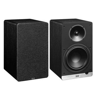 ELAC Debut ConneX 6.5" Powered Bookshelf Speaker, Black - Active System with Dolby Digital Support - 6 1/2" Woofer & Rear Firing Ports - iOS & Android Compatible