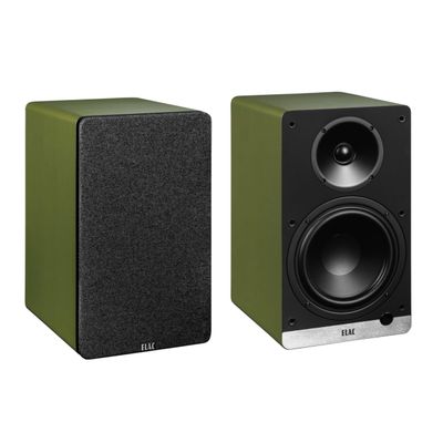 ELAC Debut ConneX 6.5" Powered Bookshelf Speaker, Olive - Active System with Dolby Digital Support - 6 1/2" Woofer & Rear Firing Ports - iOS & Android Compatible