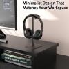 Ahonnpely Headphone Stand for Desk - Headset Stand with Aluminum Hanger, Headphone Holder for AirPods Max, Sony, Bose, Beats and More (Black_2 Pack) view 4