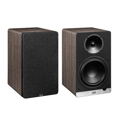 ELAC Debut ConneX 6.5" Powered Bookshelf Speaker, Walnut - Active System with Dolby Digital Support - 6 1/2" Woofer & Rear Firing Ports - iOS & Android Compatible