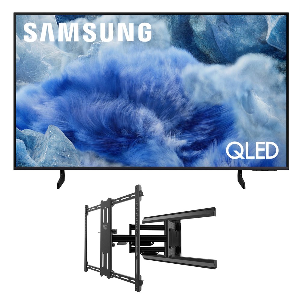 Samsung QN50Q8FAAFXZA 50 Inch Class QLED Q8F 4K Vision AI Smart TV with a Kanto PMX700 Pro Series Full Motion Dual Stud Mount (2025)