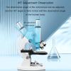 200000X HD Biological Microscope, Lab Microscope, 0-45 Viewing Angle, Dual Coaxial Focus, Professional Biological Microscope Kit for Students Adults School/Laboratory/Aquaculture view 3