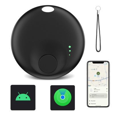 Air Tracker Tags-1 Pack, Bluetooth Tracker with Sound, Compatible with Googles Find Hub (Android) and Apple Find My (iOS), for Keys, Wallets, Luggage, Pets, No Subscription (Black)