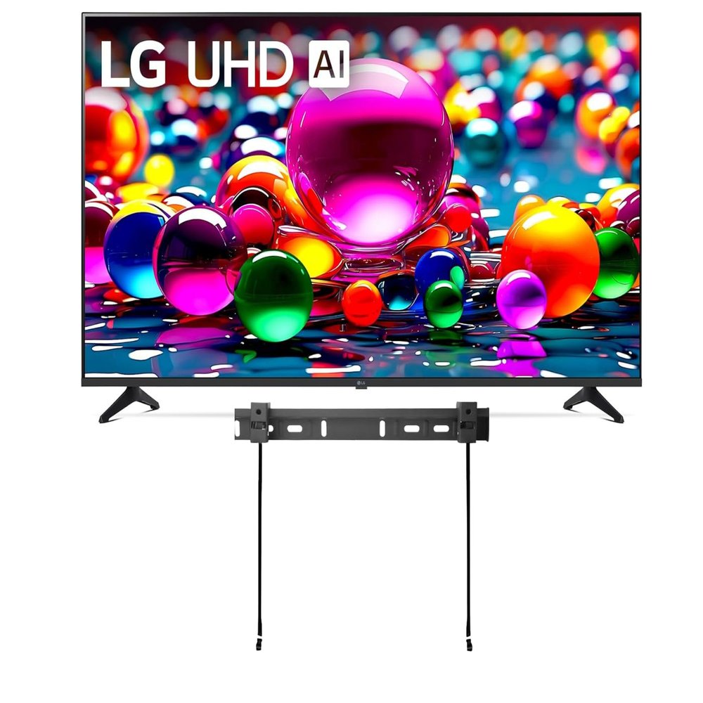 LG 43" (2025 Model) UHD AI UA75 Smart TV HDR10 Bluetooth a7 AI Processor 4K Gen8 Filmmaker Mode webOS 25 + Wall Mount Compatible with Alexa(Renewed)