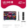 LG 43" (2025 Model) UHD AI UA75 Smart TV HDR10 Bluetooth a7 AI Processor 4K Gen8 Filmmaker Mode webOS 25 + Wall Mount Compatible with Alexa(Renewed) view 2
