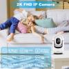 Cloarks 2K Pan/Tilt Security Camera, WiFi Indoor Cameras for Home Security with AI Motion Detection, Pet/Dog/Baby Camera with Phone App, 2-Way Audio, 24/7, Siren, TF/Cloud Storage view 2