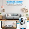 Cloarks 2K Pan/Tilt Security Camera, WiFi Indoor Cameras for Home Security with AI Motion Detection, Pet/Dog/Baby Camera with Phone App, 2-Way Audio, 24/7, Siren, TF/Cloud Storage view 3
