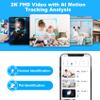 Cloarks 2K Pan/Tilt Security Camera, WiFi Indoor Cameras for Home Security with AI Motion Detection, Pet/Dog/Baby Camera with Phone App, 2-Way Audio, 24/7, Siren, TF/Cloud Storage view 4