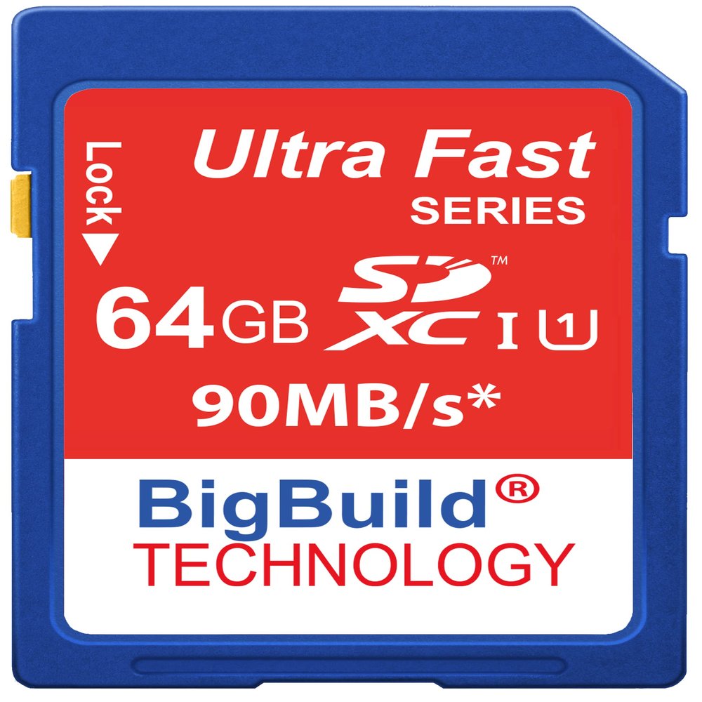 BigBuild Technology 64GB SDXC Memory Card for Panasonic Lumix DC G97, TZ99, ZS99, S1II, S1IIE Camera