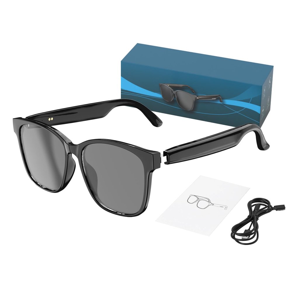 Evoza Translation Glasses, New Upgraded Version of AI Translation Glasses, New Smart 144 Languages Real-time Translator with Open Headphones (Black)