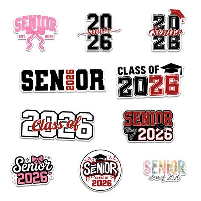 10Pcs-3" Senior 2026 Sticker Pack Cute Girly & Boy High School Sticker for Student 2026 Senior Stickers Graduation Class of 2026 Gift College Student Decoration for Laptop Bottle Tablet Case (S11)