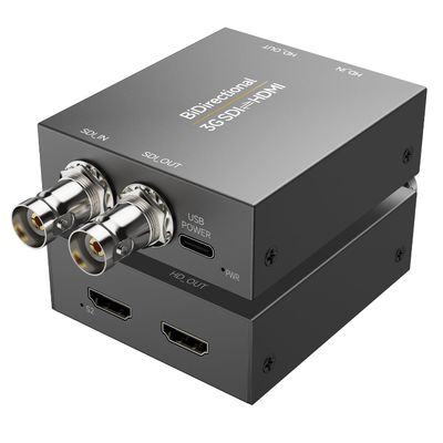 BiDirect HDMI/SDI Converter,3G Micro SDI/HDMI BiDirectional Converter Built in ESD Protection Circuit,Adaptive Input Resolution and Stereo Audio De-embedder for Camera Monitor Projector 1080P