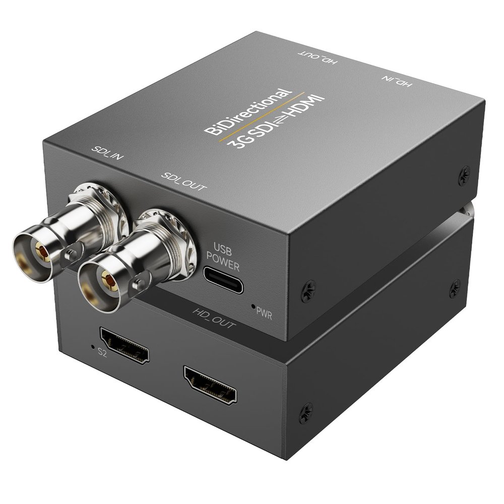 BiDirect HDMI/SDI Converter,3G Micro SDI/HDMI BiDirectional Converter Built in ESD Protection Circuit,Adaptive Input Resolution and Stereo Audio De-embedder for Camera Monitor Projector 1080P