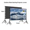 Outdoor Projector Screen with Stand, Portable Foldable Black Backing Movie Screen with Carry Bag for Movie Night, Camping(120inch) view 3