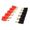 10pcs Gold Plated Dual Banana Plug Screw Type Adapter Plug 4mm for Speaker Wires view 1