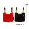 10pcs Gold Plated Dual Banana Plug Screw Type Adapter Plug 4mm for Speaker Wires view 4