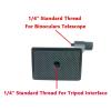Telescope Binocular Tripod Adapter Converter Mount Bracket Fully Metal for Telescope 1/4 Inch Black view 4