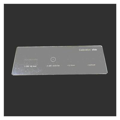 LJSM Lab Microscope Slides 0.01mm Microscope Stage Micrometer Microscope Slide Cross Dot with 4 Scales Microscope Parts