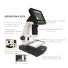 Microscope Accessories Kit V600 3.5" 600X H_D Digital Microscope with 5 Megapixels LED Camera Video Recorder for Phone Motherboard Circuit Board Repair Tool Microscope Slides view 2
