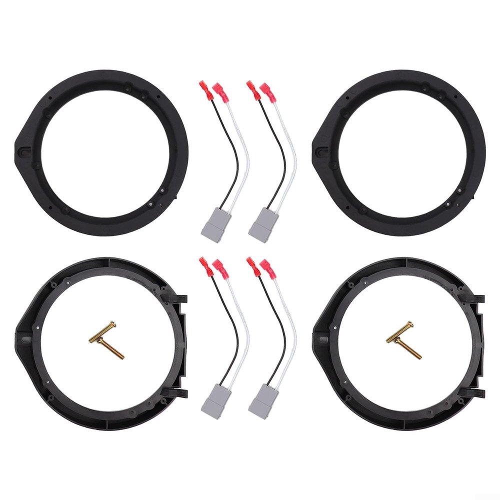 Car Front Rear Stereo Door Speaker, Adapter Mounting Plates, Car Speaker Adapter Board, With 4 Wiring Harness, For Honda Civic And More Models, 165mm