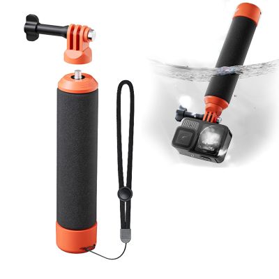 Floating Hand Grip for Insta360 X4/X3, Hero 12/11/10/9, DJI Action 5 Pro/4/3  Buoyant Anti-Sink Handle with Wrist Strap, 1/4" Screw Mount, Soft Sponge Grip