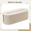 Cable Storage Box, Plastic Cord Organizer For Office And Home, 13 In Length, Dustproof With Power Strip Management view 2