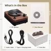 Retro Record Player with 5.0, Portable Music Player with Built-in Stereo Speakers & Aux Support view 3