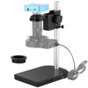 Industrial Digital Microscope Stand with 1.97In/1.57In Dual Ring, Aluminum Alloy Lifting Bracket, Camera Platform for Labs and Stereo Microscopes view 1