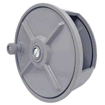 6-Inch Aluminum Tie Wire Reel Dispenser with Belt Hook, Portable Spool Holder for Electrical Cables, Ropes, and Rebar Tools