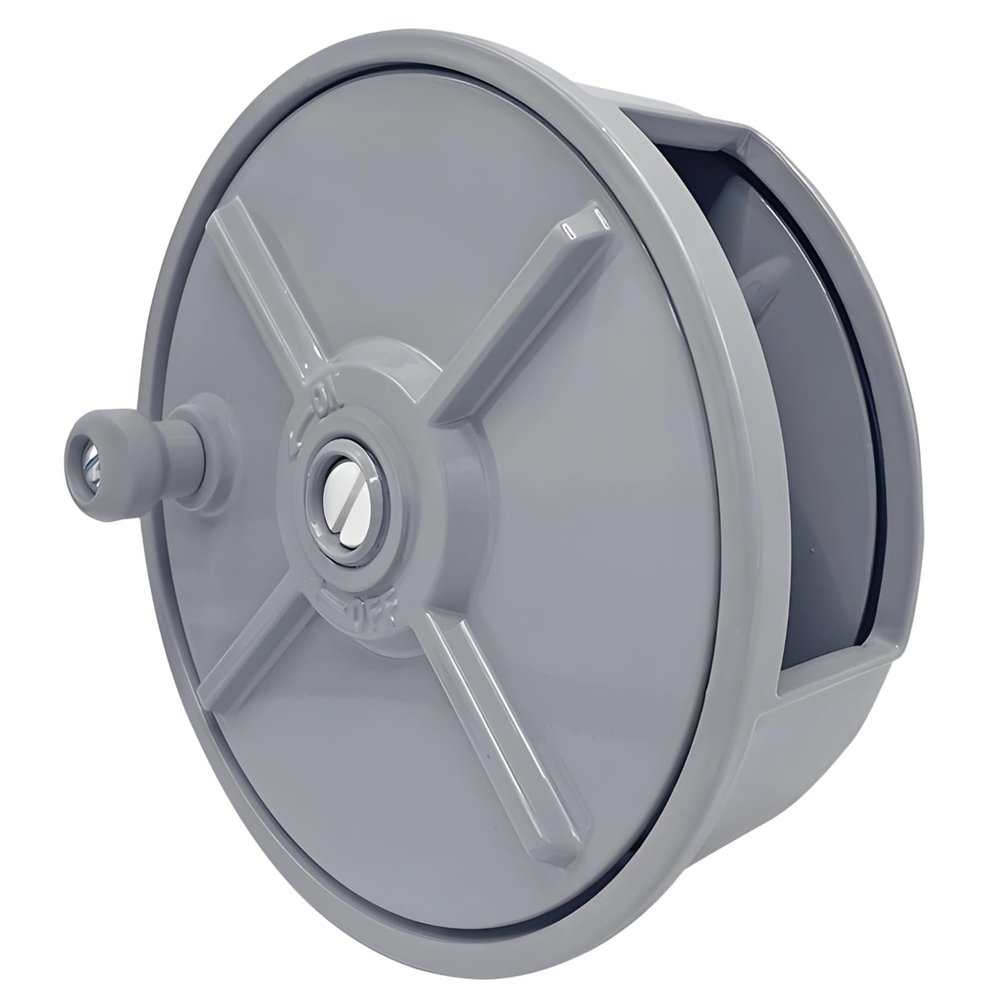 6-Inch Aluminum Tie Wire Reel Dispenser with Belt Hook, Portable Spool Holder for Electrical Cables, Ropes, and Rebar Tools