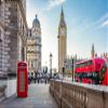 10X8ft London City Backdrop Red Telephone Boxes and Double Decker Buses on Parliament Square and Big Ben Tower Background for Living Room Home Decorations view 1