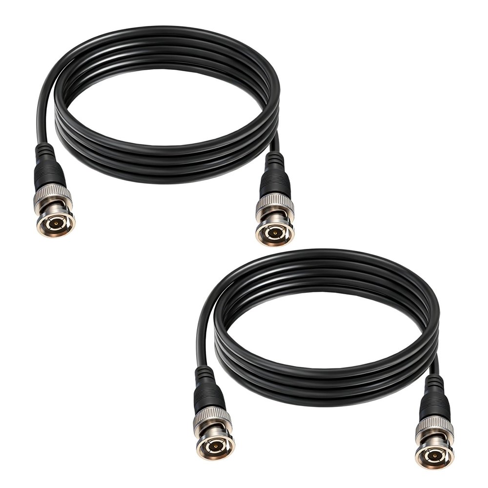 GGIPOWY 6.6FT BNC to BNC Patch Cable, Video SDI Cable Male to Male Coaxial Patch Cord for CCTV Security Camera, Test Equipment, Mmobile Rigs, QRP (POTO/SOTA) 2pcs