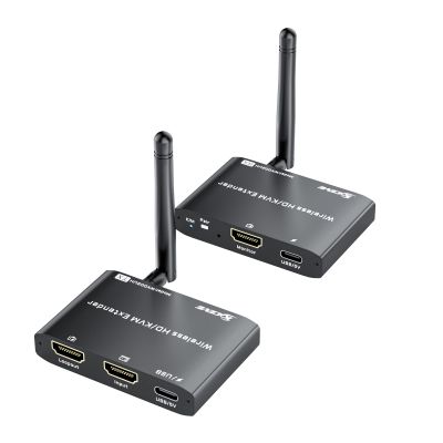 200M/650Ft Wireless HDMI Transmitter and Receiver 1080P@60Hz with KVM,Local Loop-Out,2.5/5GHz,Wireless HDMI Extender for Video Audio to Large Screen TV/Projector/Monitor from Laptop/PC/Camera