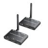 200M/650Ft Wireless HDMI Transmitter and Receiver 1080P@60Hz with KVM,Local Loop-Out,2.5/5GHz,Wireless HDMI Extender for Video Audio to Large Screen TV/Projector/Monitor from Laptop/PC/Camera view 1