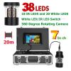 7 Inch 20m/50m/100m Underwater Fishing Video Camera Fish Finder IP68 Waterproof 38 LEDs 360 Degree Rotating Camera(F8200B-2L-20M) view 2