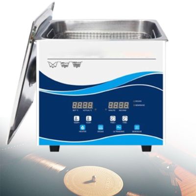Ultrasonic Cleaner, 6.5L Vinyl Record Ultrasonic Cleaner, Engine Parts Cleaning Machine with 0-30 Minutes Timer and Automatic Rotation