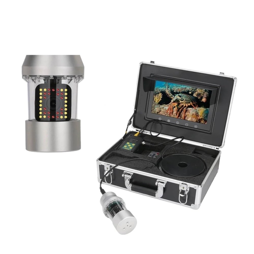 MAOTEWANG 9 Inch 20m 50m 100m Underwater Fishing Video Camera Fish Finder IP68 Waterproof 38 LEDs 360 Degree Rotating Camera(F8300W-2L-50M)