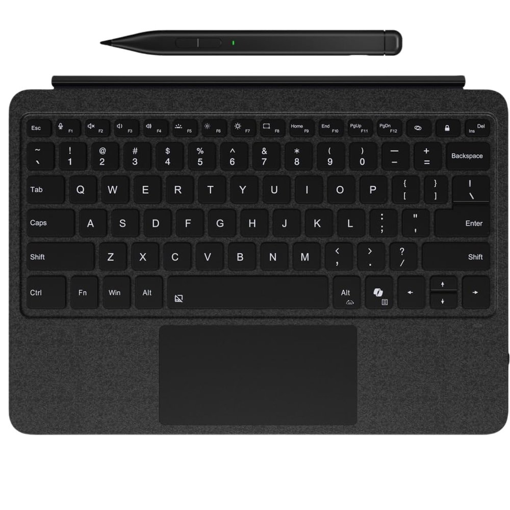NUWONAYA Surface Pro Keyboard and Slim Pen 2 Bundle for Surface Pro 12" Tablet, Portable Slim Type Cover, Multi-Touch Trackpad Backlits Keyboard (Black)