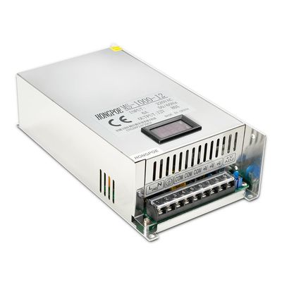 1000W 0-12V DC Switching Power Supply, Industrial Transformer PSU AC to DC Adapter Converter for LED Light Strip CCTV Camera Radio Audio Amplifier CNC 3D Printer (1000W12V83A)